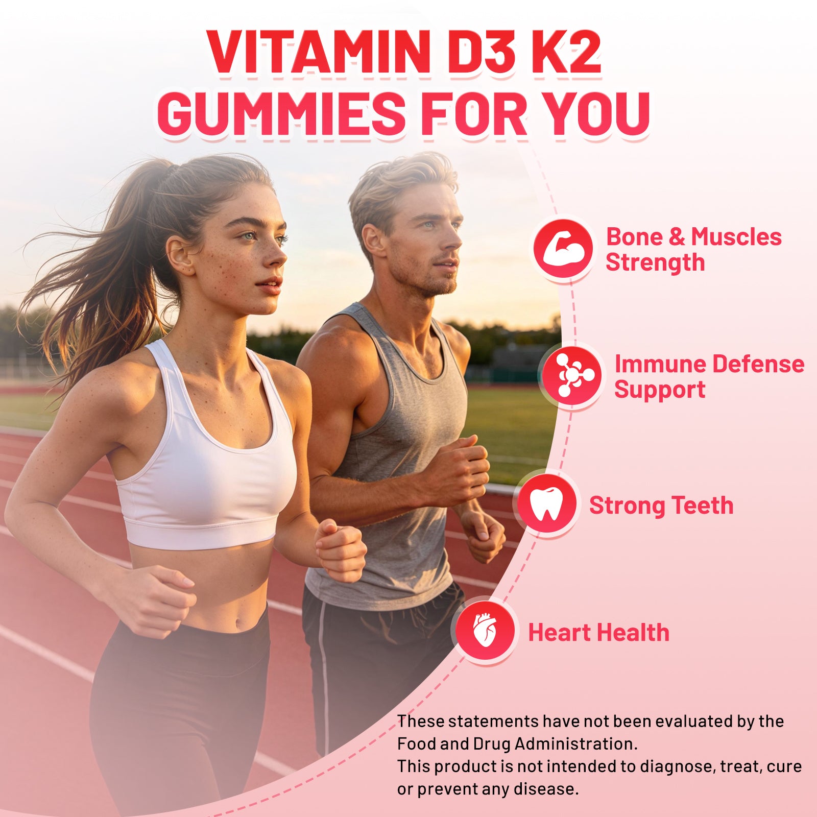 JME Vitamin D3 K2 Gummies 10000 IU &200 mcg,Calcium +Magnesium,Non-Gelatin, Extra Strength D3K2 (MK-7) Supplement ,Calcium Citrate, Magnesium, Vitamin C & Zinc for Bone, Teeth & Muscle,Non-GMO